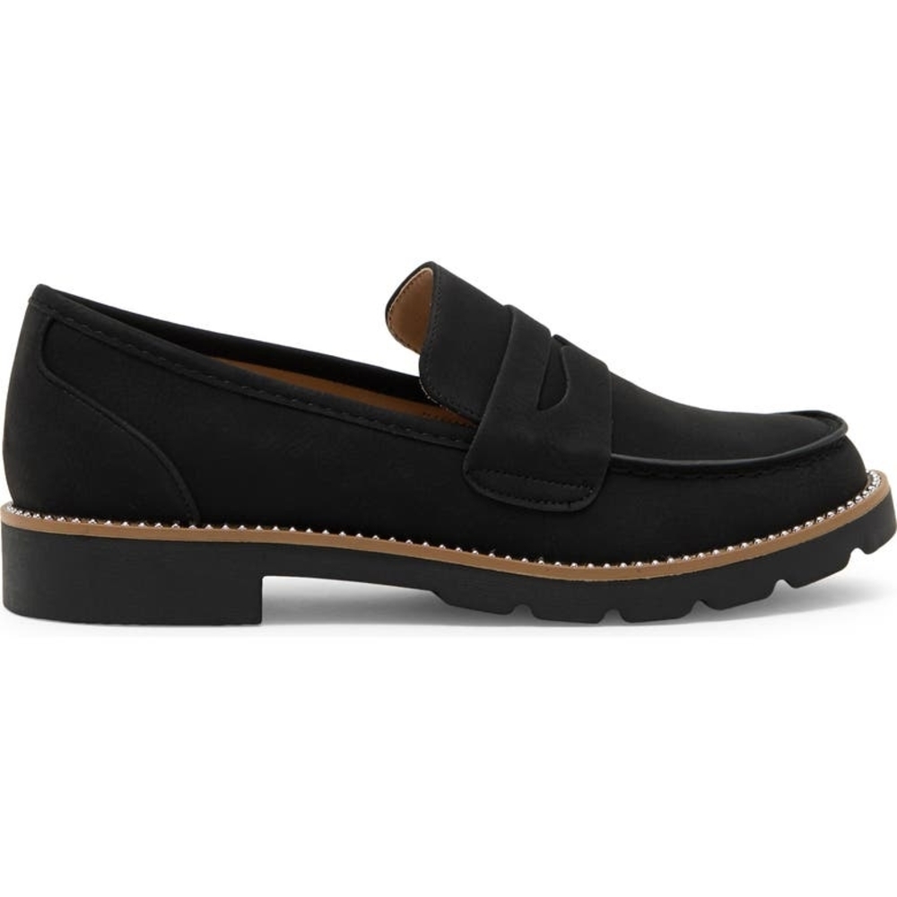 Taryn Rose Black Loafers with Studded Detail
